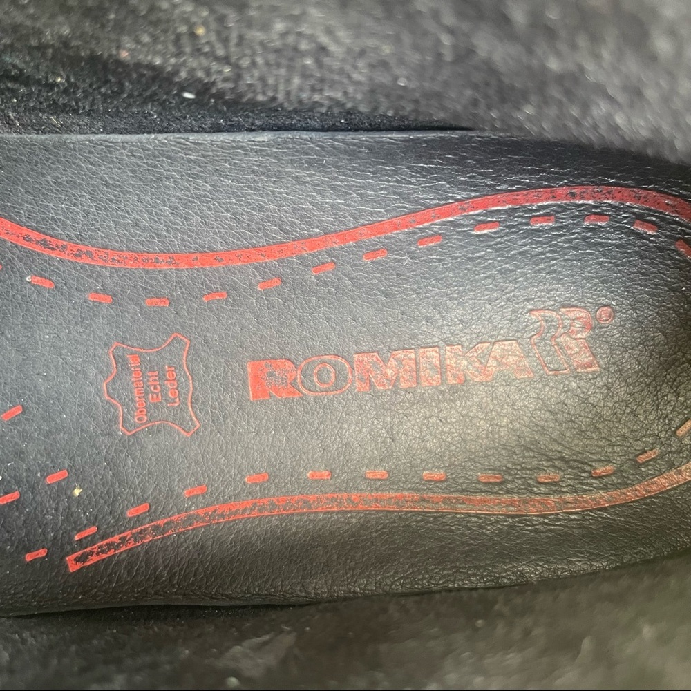Romika black leather lace up ankle boots 42 - Picture 12 of 15